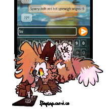 A GIF of silly goober me typing